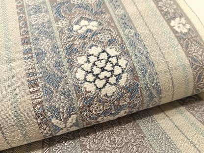 平和屋着物▽両面　全通柄袋帯　スリーシーズン　春夏秋　モール　花間道　正絹　逸品　未使用　CABL6148vp
