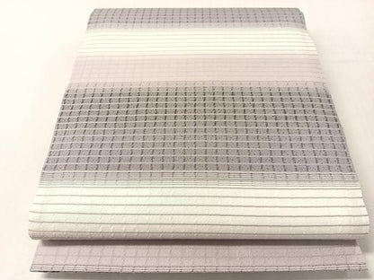 平和屋着物▽両面　全通柄袋帯　スリーシーズン　春夏秋　モール　花間道　正絹　逸品　未使用　CABL6148vp