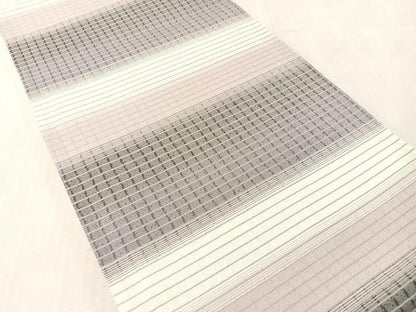 平和屋着物▽両面　全通柄袋帯　スリーシーズン　春夏秋　モール　花間道　正絹　逸品　未使用　CABL6148vp