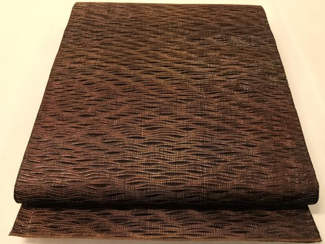 平和屋着物▽六通柄袋帯　スリーシーズン　春夏秋　櫛織　霞文　金糸　正絹　逸品　CABL6161vp
