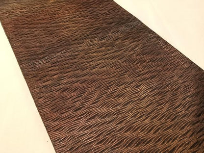 平和屋着物▽六通柄袋帯　スリーシーズン　春夏秋　櫛織　霞文　金糸　正絹　逸品　CABL6161vp