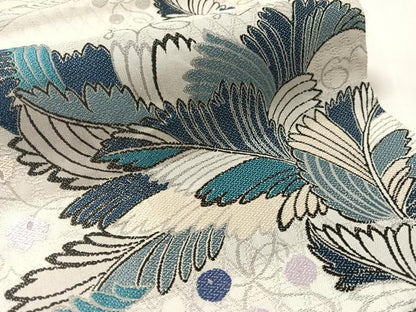 平和屋着物▽太鼓柄袋帯　スリーシーズン　春夏秋　草花文　正絹　逸品　CABL6178vp