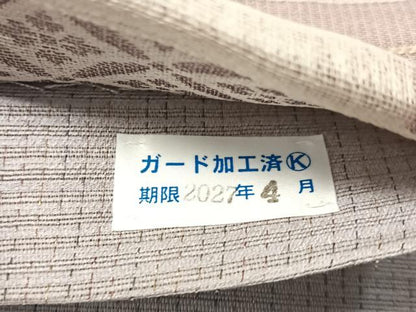 平和屋着物▽六通柄袋帯　スリーシーズン　春夏秋　櫛織　幾何学文　正絹　逸品　CABL6181vp
