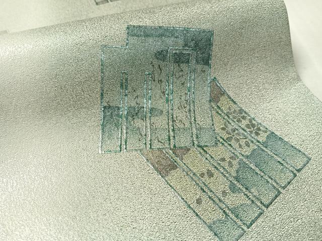 平和屋着物●全通柄袋帯 源氏香 銀彩 正絹 逸品 未使用 CABL6186vp