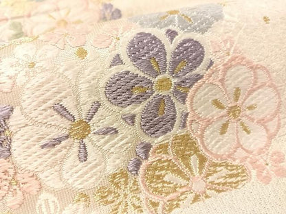平和屋着物●六通柄袋帯　唐織　元禄宴秀麗花　金銀糸　正絹　逸品　CABL6191vp