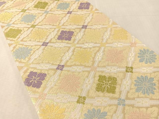 平和屋着物●麗袋帯　京・唐織　名宝之宴　金彩　正絹　逸品　CABL6192vp