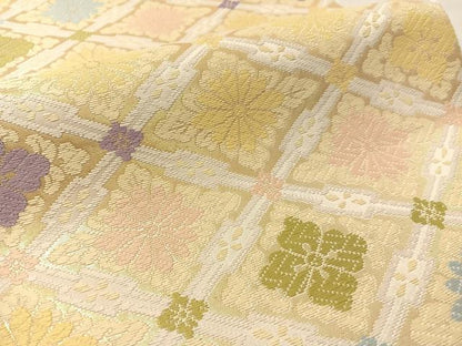 平和屋着物●麗袋帯　京・唐織　名宝之宴　金彩　正絹　逸品　CABL6192vp