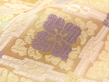 平和屋着物●麗袋帯　京・唐織　名宝之宴　金彩　正絹　逸品　CABL6192vp
