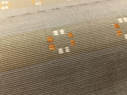 平和屋着物●六通柄袋帯　紬地　花織　幾何学文様　正絹　逸品　CABL6195vp
