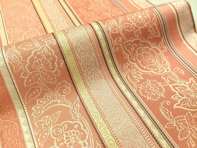 平和屋着物●本場筑前博多織　全通柄　京袋帯　更紗間道　正絹　逸品　CABL6198vp