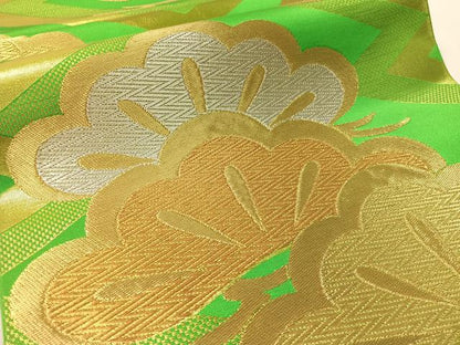 平和屋着物●西陣　川島織物　六通柄　本袋帯　松　金銀糸　正絹　逸品　未使用　CABL6201vp