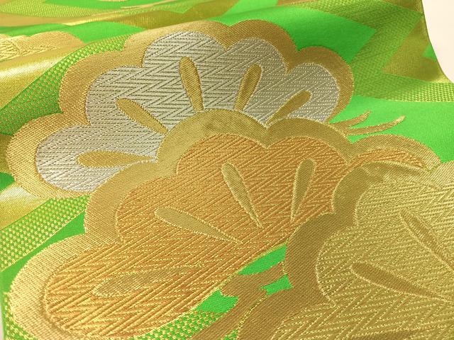 平和屋着物●西陣　川島織物　六通柄　本袋帯　松　金銀糸　正絹　逸品　未使用　CABL6201vp