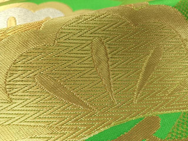 平和屋着物●西陣　川島織物　六通柄　本袋帯　松　金銀糸　正絹　逸品　未使用　CABL6201vp