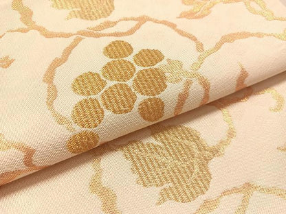平和屋着物●全通柄　本袋帯　葡萄唐草文　金糸　正絹　逸品　CABL6210vp