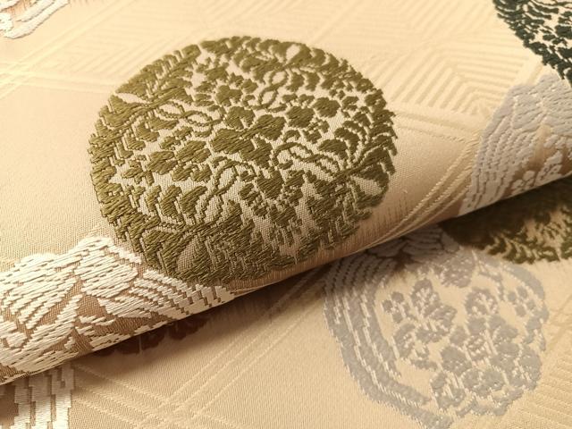 平和屋着物●六通柄袋帯　唐織　御部司　花丸文　正絹　逸品　CABL6217vp