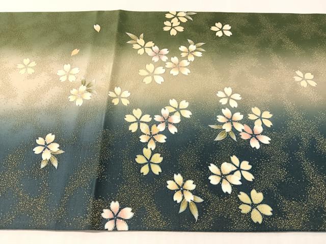 平和屋着物●十日町友禅作家　あらい義風　六通柄袋帯　舞桜　金通し地　正絹　逸品　CABL6218vp