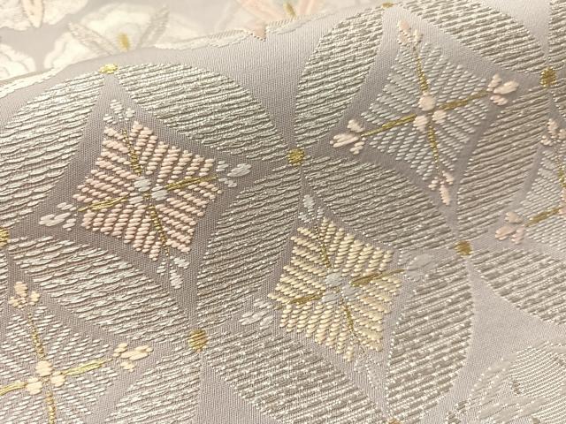 平和屋着物●六通柄袋帯　唐織　能衣松竹梅段文　金銀糸　正絹　逸品　CABL6241vp
