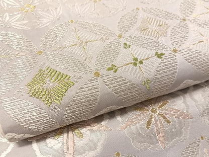 平和屋着物●六通柄袋帯　唐織　能衣松竹梅段文　金銀糸　正絹　逸品　CABL6241vp