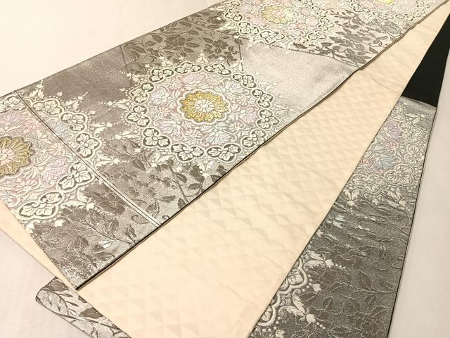 平和屋着物●六通柄袋帯　唐織　正倉院花文　金銀糸　正絹　逸品　CABL6245vp
