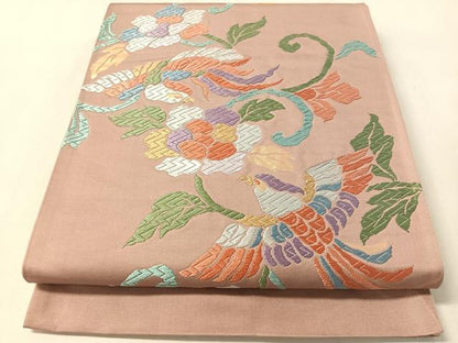 平和屋着物●西陣　六通柄袋帯　唐織　鳳凰唐草文　金糸　証紙付き　正絹　逸品　未使用　CABL6249vp