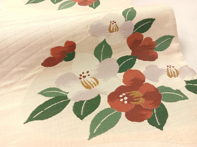 平和屋着物●六通柄袋帯　流水舞花文　正絹　逸品　CABL6255vp