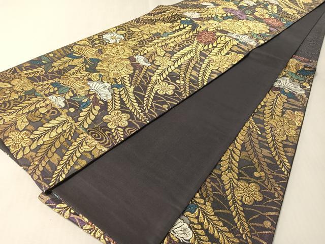 平和屋着物●六通柄袋帯　辻が花　ラメ糸　金糸　やまと誂製　正絹　逸品　CABL6262vp