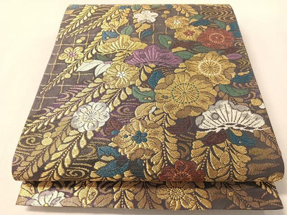 平和屋着物●六通柄袋帯　辻が花　ラメ糸　金糸　やまと誂製　正絹　逸品　CABL6262vp