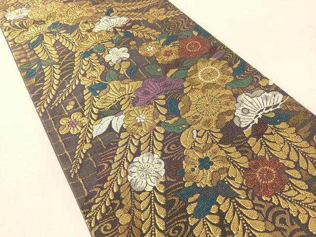 平和屋着物●六通柄袋帯　辻が花　ラメ糸　金糸　やまと誂製　正絹　逸品　CABL6262vp