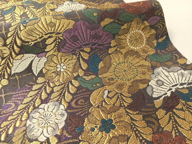 平和屋着物●六通柄袋帯　辻が花　ラメ糸　金糸　やまと誂製　正絹　逸品　CABL6262vp