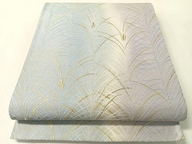平和屋着物●両面　全通柄袋帯　自然の恵み　緑風　草木文　金糸　正絹　逸品　CABL6263vp