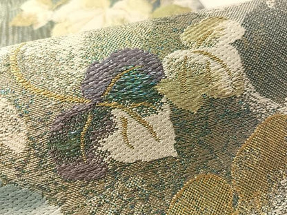 平和屋着物●六通柄袋帯　葡萄蔦の葉文　金銀糸　正絹　逸品　CABL6266vp
