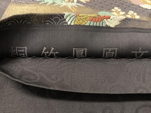 平和屋着物●六通柄袋帯　唐織　宮中御使用　伊予絹糸　桐竹鳳凰文　金糸　正絹　逸品　CABL6271vp