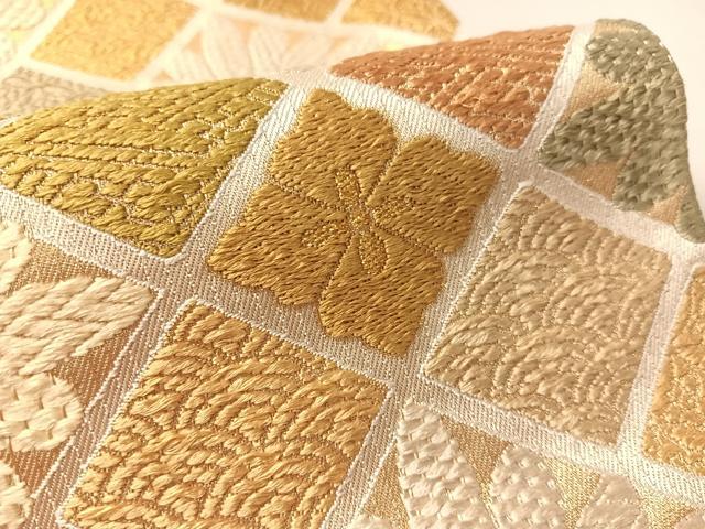 平和屋着物●六通柄袋帯　唐織　夢慶壽　金糸　正絹　逸品　CABL6278vp