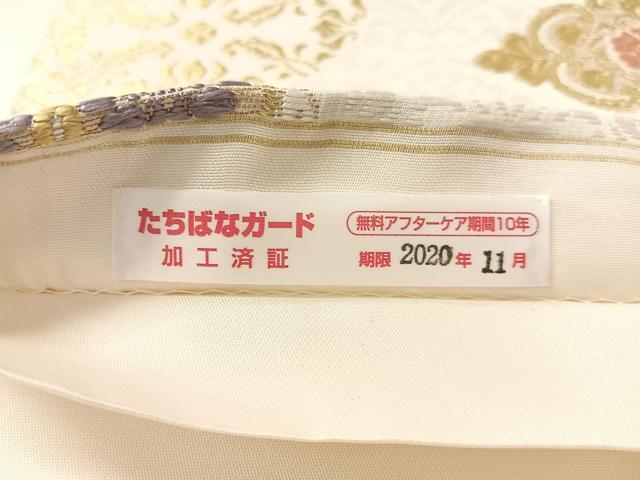 平和屋着物●六通柄袋帯　唐織　吉祥花文　金糸　正絹　逸品　CABL6282vp