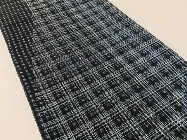 平和屋着物●両面 両方向 全通柄袋帯 藍 吉祥花文 トンボ 正絹 逸品 未使用 CABL6287vp