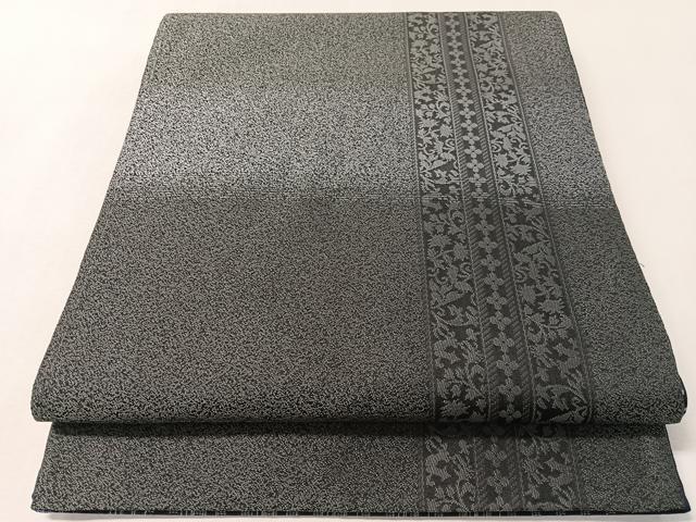 平和屋着物●両面 両方向 全通柄袋帯 藍 吉祥花文 トンボ 正絹 逸品 未使用 CABL6287vp