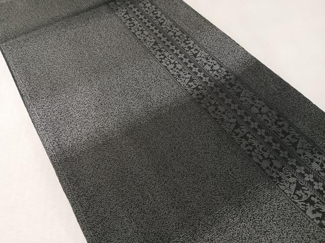 平和屋着物●両面 両方向 全通柄袋帯 藍 吉祥花文 トンボ 正絹 逸品 未使用 CABL6287vp