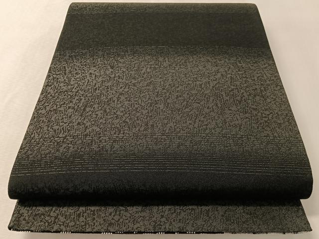 平和屋着物●両面 全通柄袋帯 吉祥間道 黒地 正絹 逸品 CABL6292vp