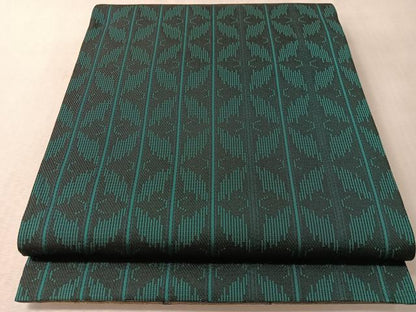 平和屋着物●両面 全通柄袋帯 幾何学文様 金糸 正絹 逸品 未使用 CABL6293vp