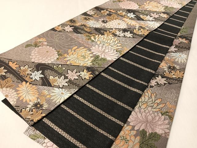 平和屋着物●両面　六通柄袋帯　乱菊　やまと誂製　正絹　逸品　未使用　CABL6295vp