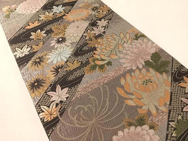 平和屋着物●両面　六通柄袋帯　乱菊　やまと誂製　正絹　逸品　未使用　CABL6295vp