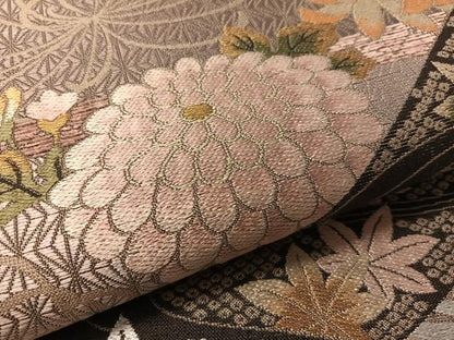 平和屋着物●両面　六通柄袋帯　乱菊　やまと誂製　正絹　逸品　未使用　CABL6295vp