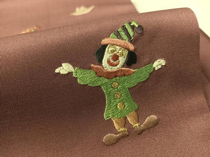 平和屋着物●ワンタッチつけ帯　総刺繍　道化師　金糸　正絹　逸品　CABL6302vp