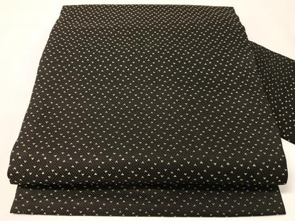 平和屋着物●全通柄　九寸名古屋帯　霞文　黒地　正絹　逸品　CABL6309vp