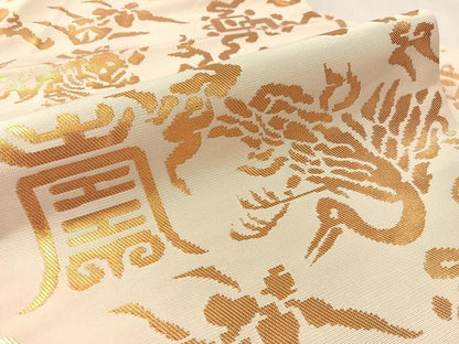 平和屋着物●西陣　川島織物　九寸名古屋帯　飛鶴吉祥文　金糸　正絹　逸品　CABL6345vp