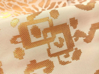 平和屋着物●西陣　川島織物　九寸名古屋帯　飛鶴吉祥文　金糸　正絹　逸品　CABL6345vp