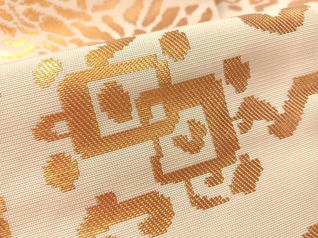 平和屋着物●西陣　川島織物　九寸名古屋帯　飛鶴吉祥文　金糸　正絹　逸品　CABL6345vp