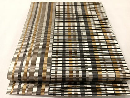 平和屋着物●本場筑前博多織　八寸名古屋帯　間道　正絹　逸品　CABL6350vp