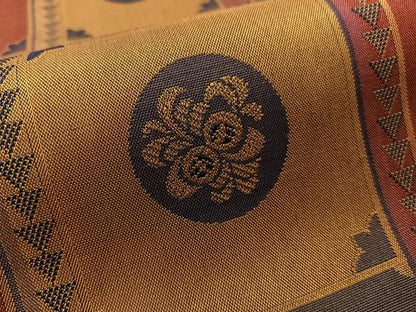 平和屋着物●全通柄袋帯　九寸名古屋帯　更紗間道　正絹　逸品　CABL6351vp