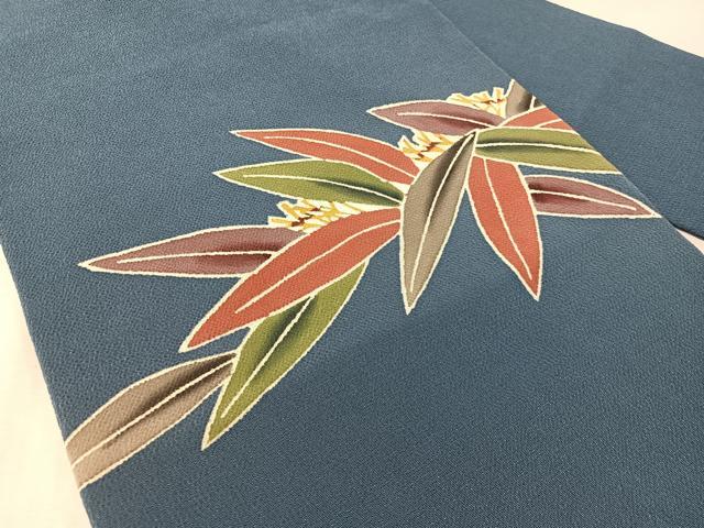 平和屋着物●人間国宝 芹沢圭介一番弟子　下平清人　九寸名古屋帯　笹文　鬼しぼ縮緬　正絹　逸品　CABL6352vp